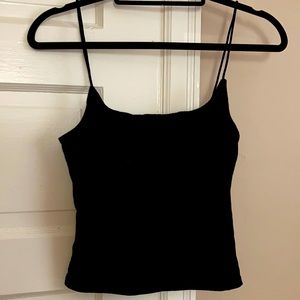 Black ribbed shein tank